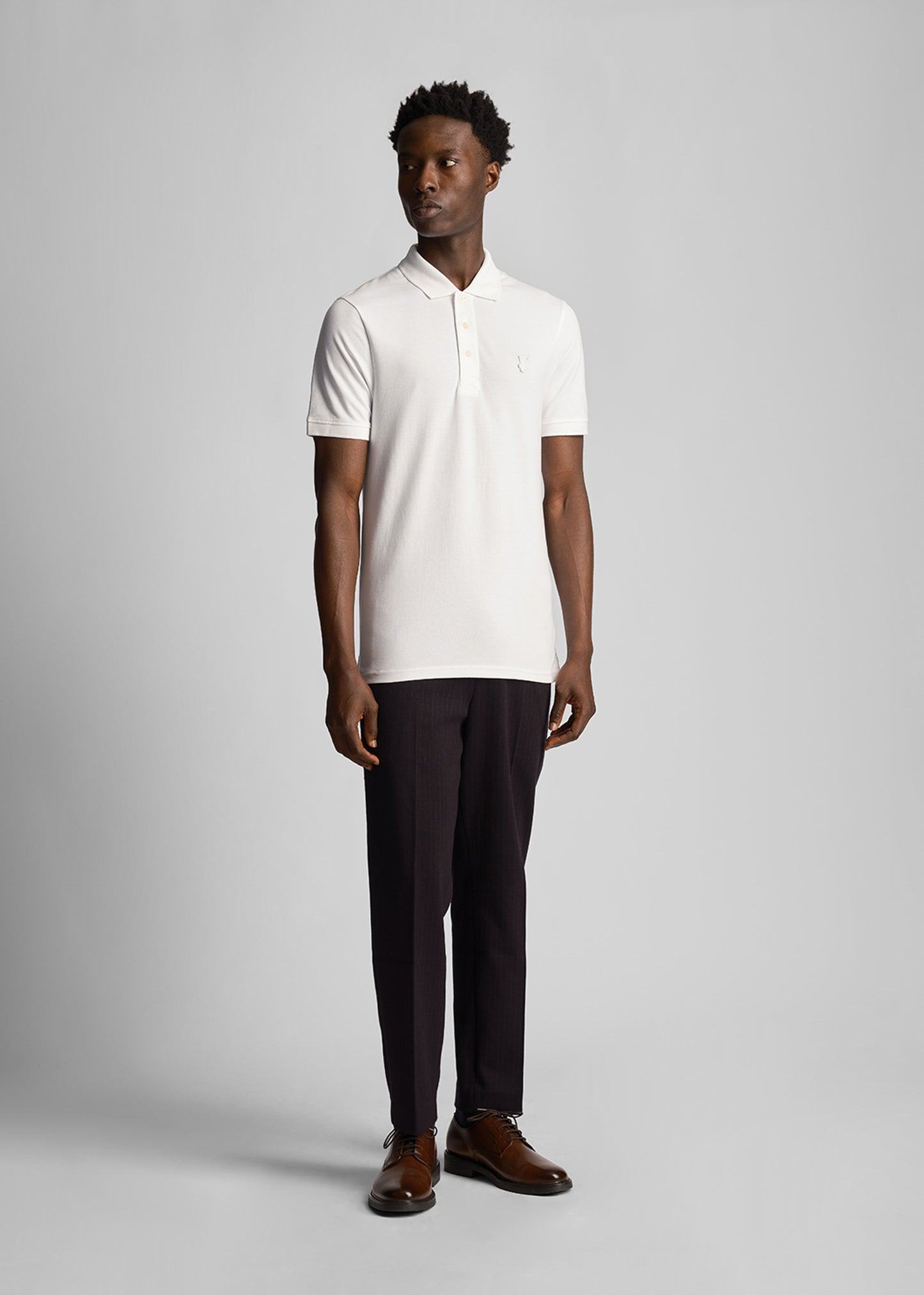 Lyle & Scott Polo's Tonal eagle polo shirt - white