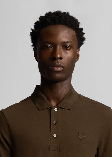 Lyle & Scott Polo's Tonal eagle polo shirt - olive