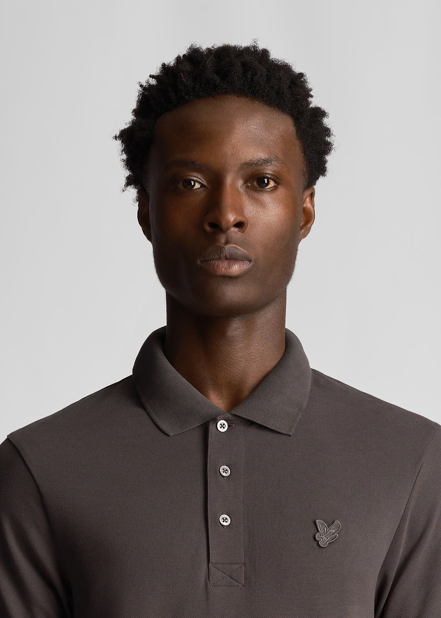 Lyle & Scott Polo's Tonal eagle polo shirt - gunmetal