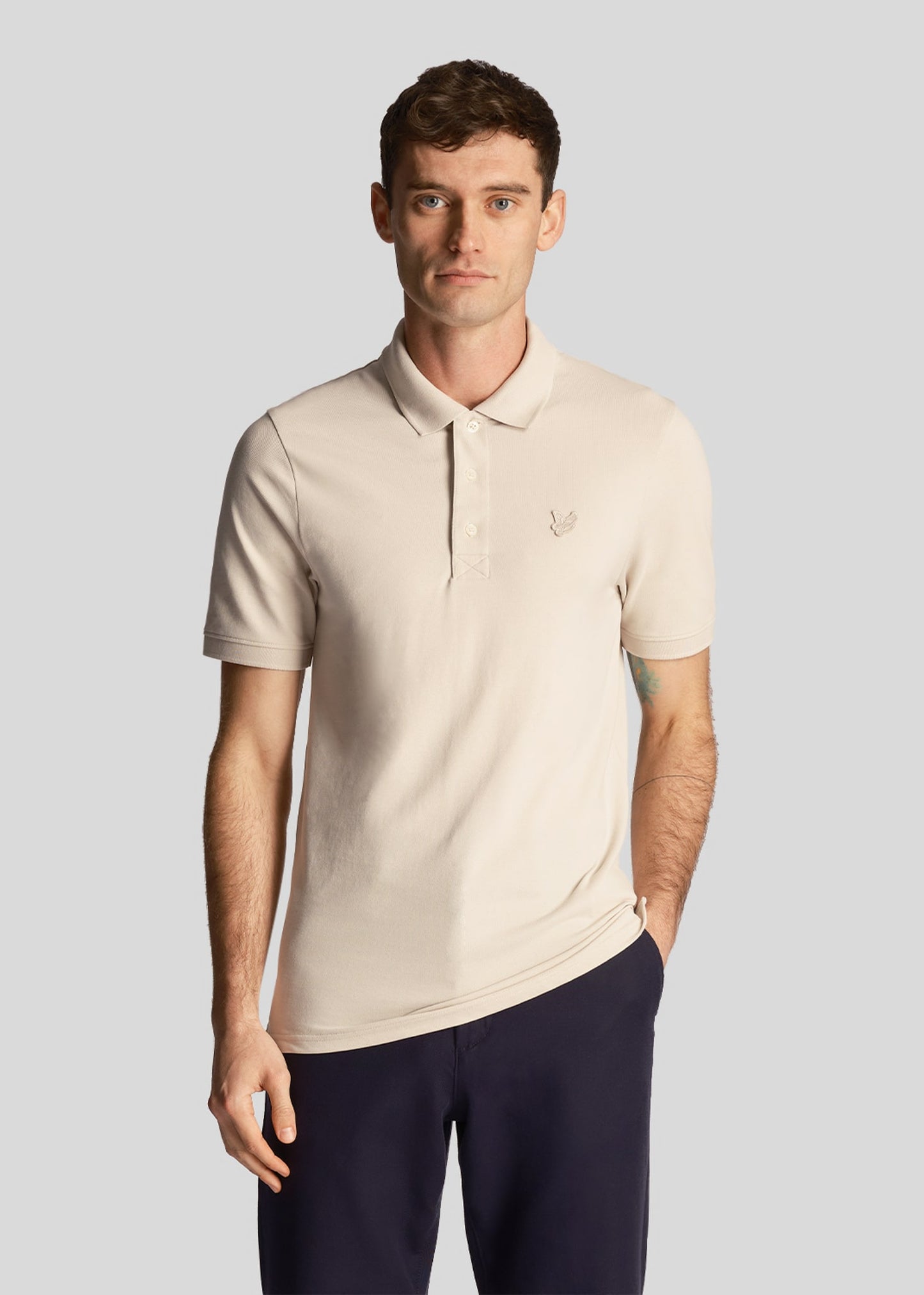 Lyle & Scott Polo's Tonal eagle polo shirt - cove