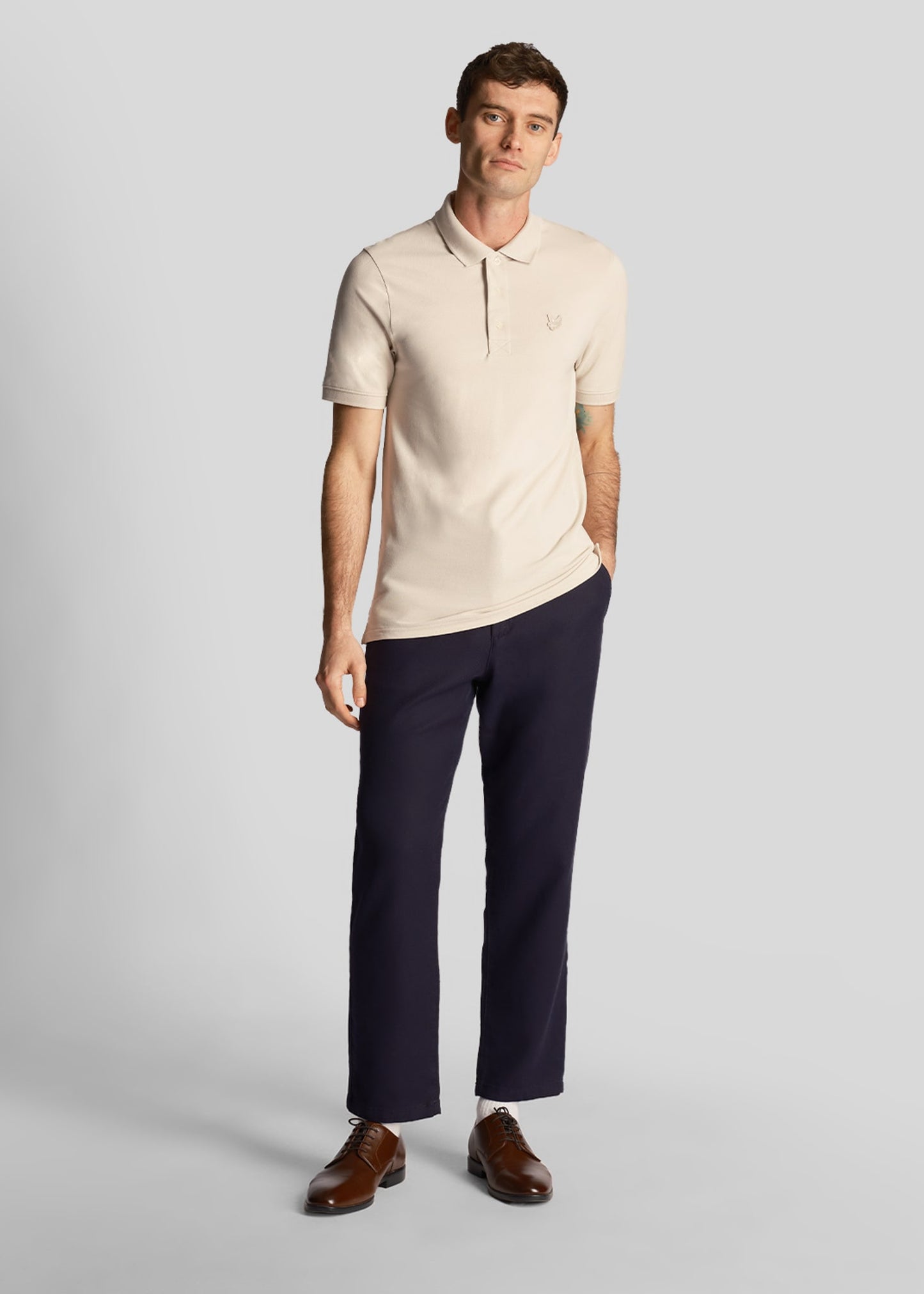 Lyle & Scott Polo's Tonal eagle polo shirt - cove