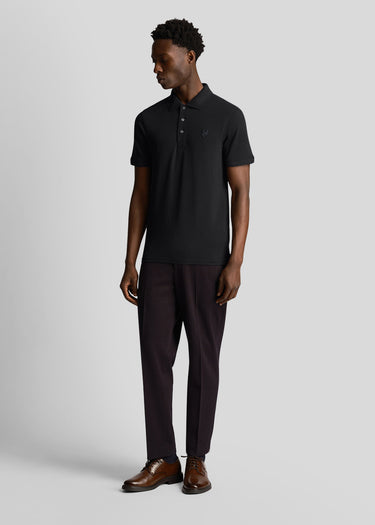Lyle & Scott Polo's Tonal eagle polo shirt - jet black