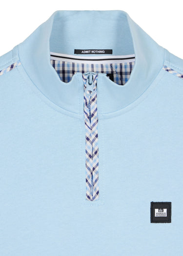 Weekend Offender Truien Matisa - winter sky blue house check