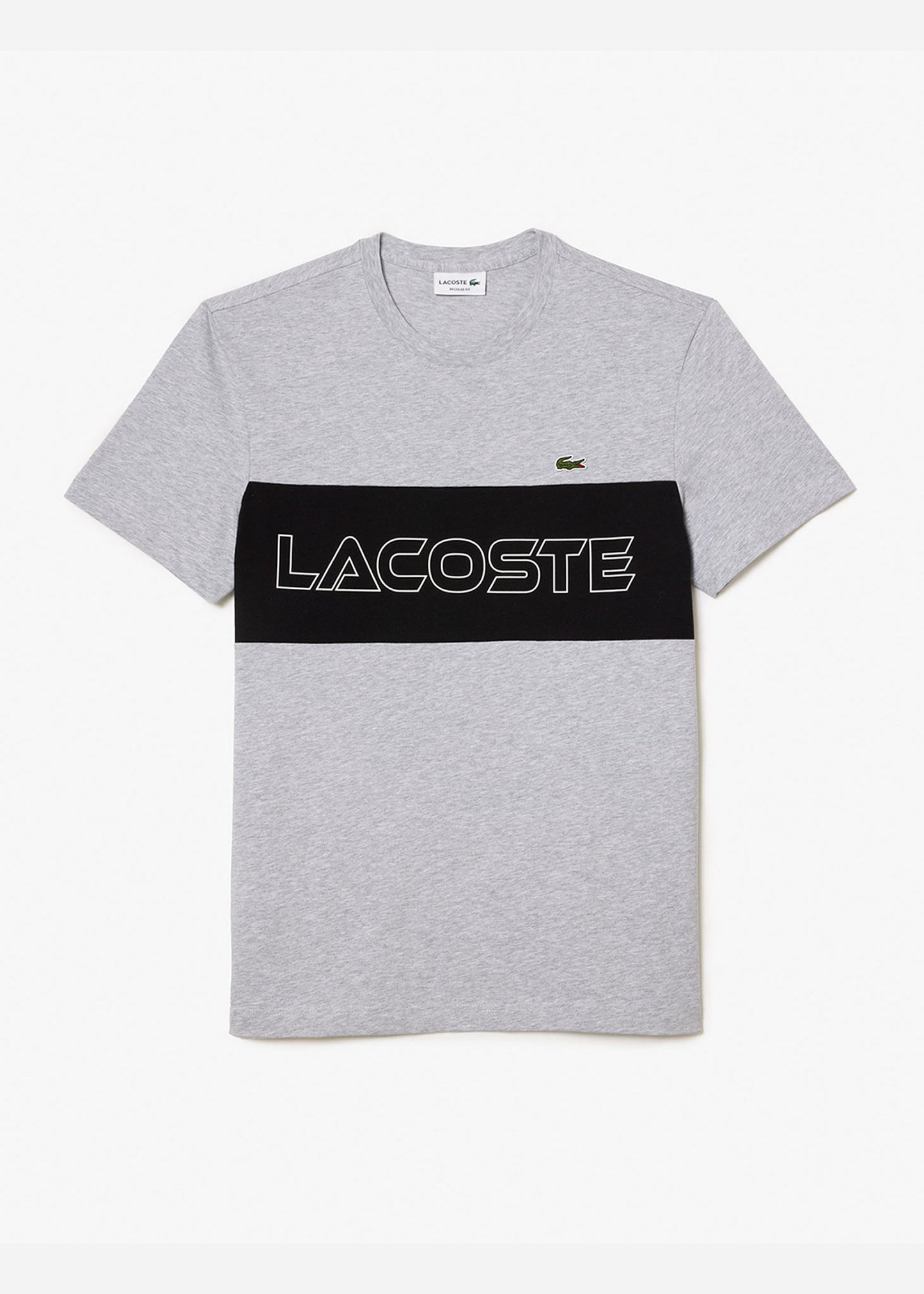Lacoste T-shirts Colorblock t-shirt - silver chine black