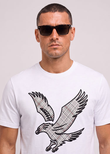 Lyle & Scott T-shirts Check eagle t-shirt - white