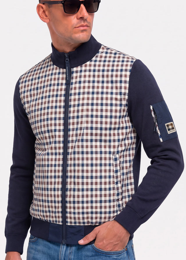 Aquascutum Vesten Club tech fz sweater - navy