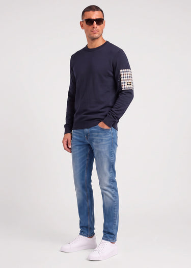 Aquascutum Truien Crewneck tech sweater - navy