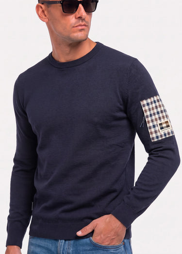 Aquascutum Truien Crewneck tech sweater - navy