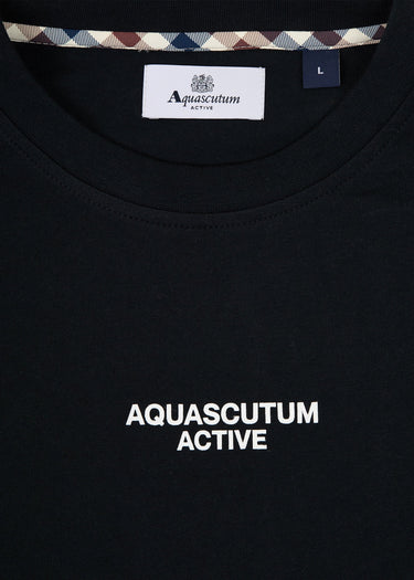 Aquascutum T-shirts Back graphic t-shirt - black