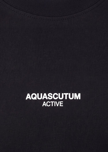 Aquascutum T-shirts Central logo t-shirt - black