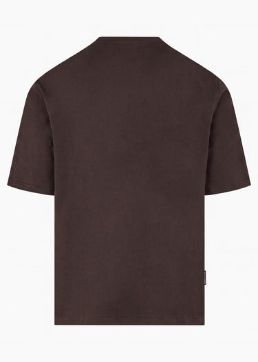 Aquascutum T-shirts Check shoulder t-shirt - chocolate