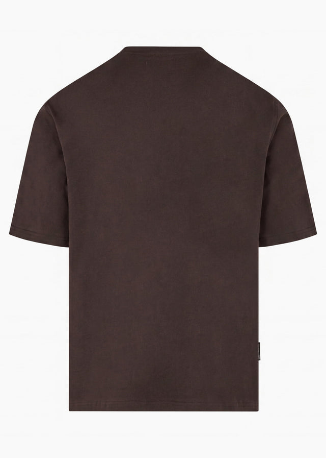 Aquascutum T-shirts Check shoulder t-shirt - chocolate