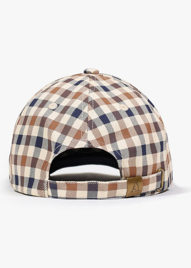 Aquascutum Petten Logo check cap - club check
