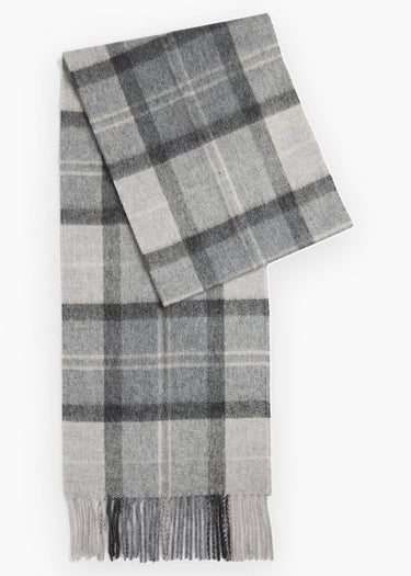 Barbour Sjaals Barbour mineral tartan wool cashmere scarf - ice granite