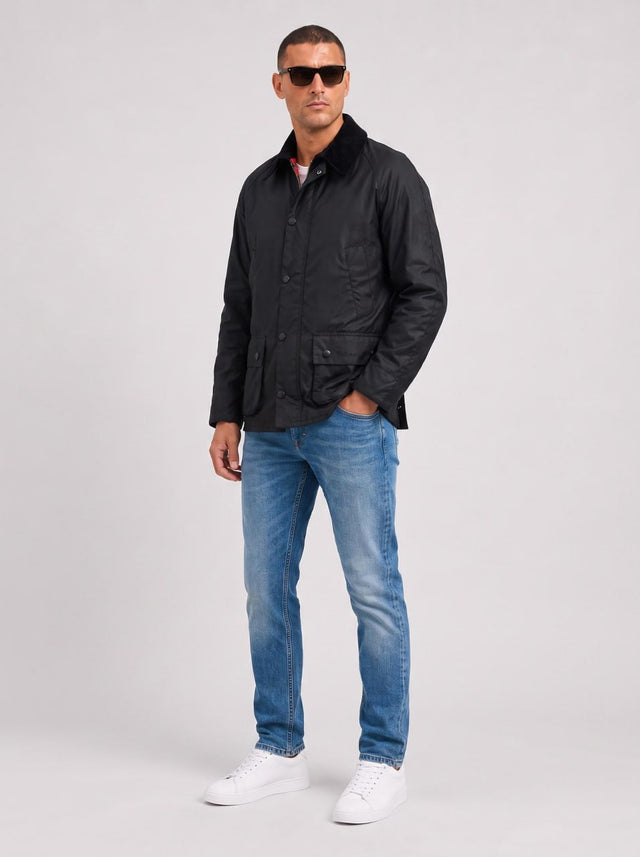 Barbour Jassen Barbour ashby wax jacket - black classic
