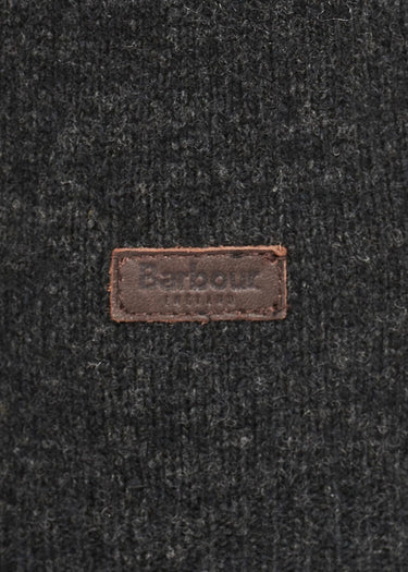 Barbour Truien Essential patch half zip knitted jumper - charcoal