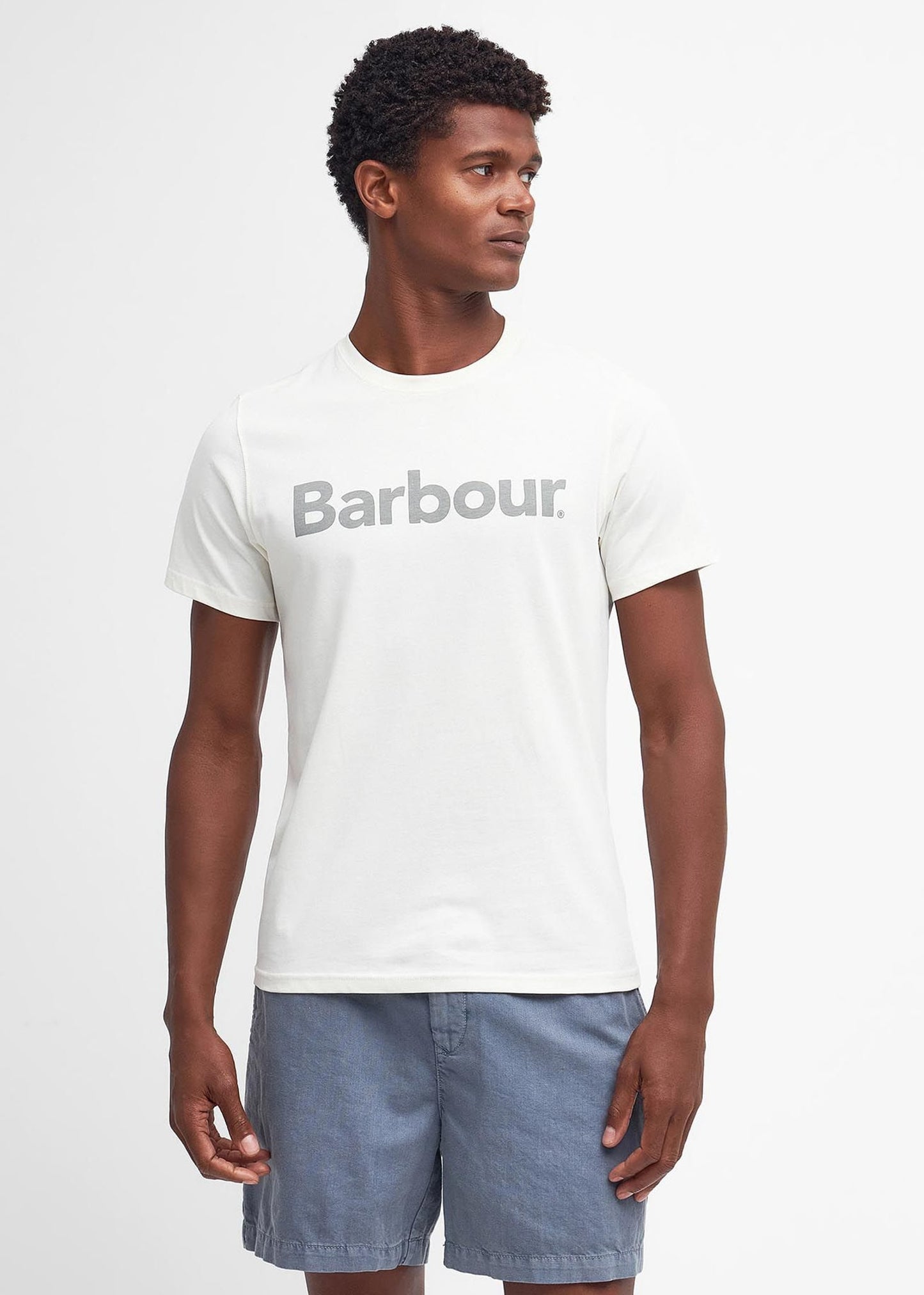 Barbour T-shirts Logo tee - ecru