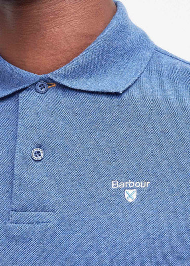 Barbour Polo's Tartan pique polo - chambray marl