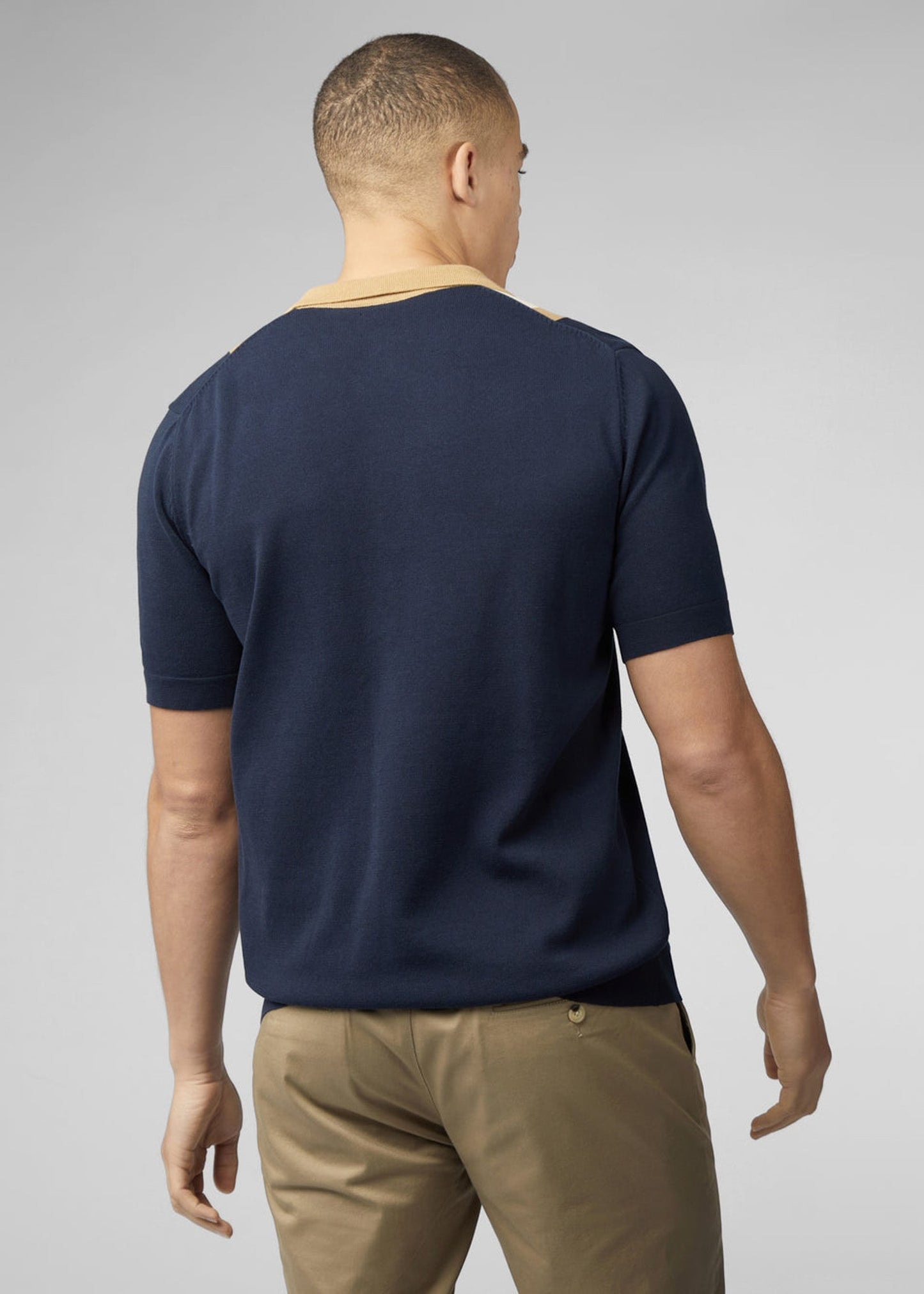 Ben Sherman Polo's Resort button through polo - dark navy