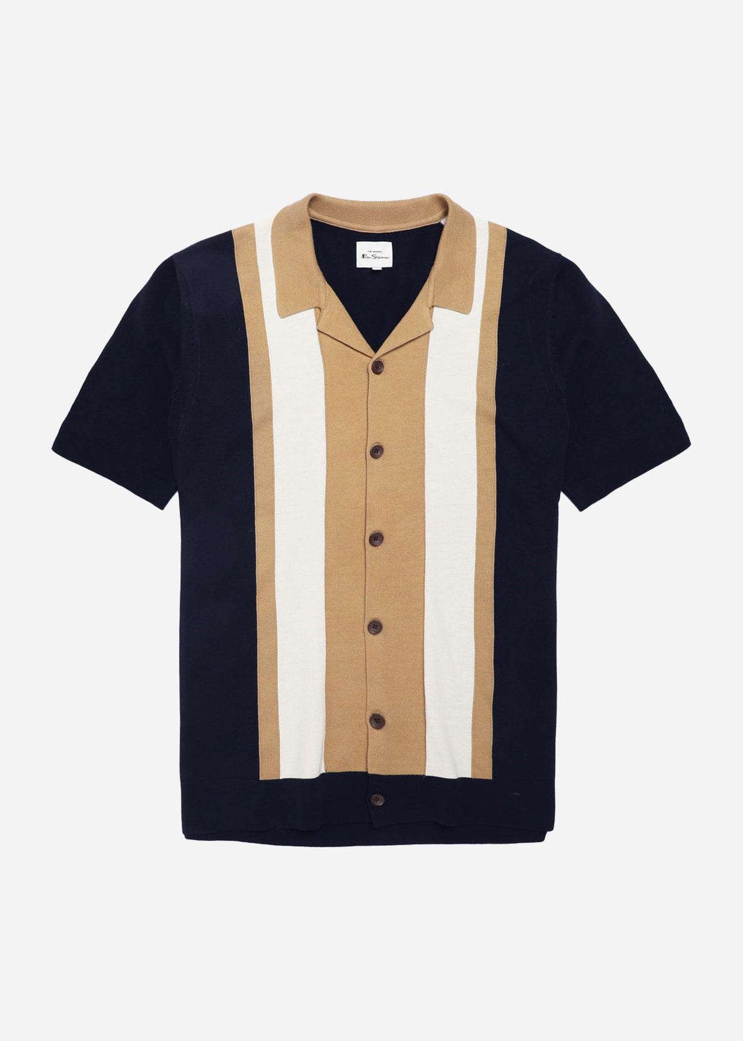 Ben Sherman Polo's Resort button through polo - dark navy