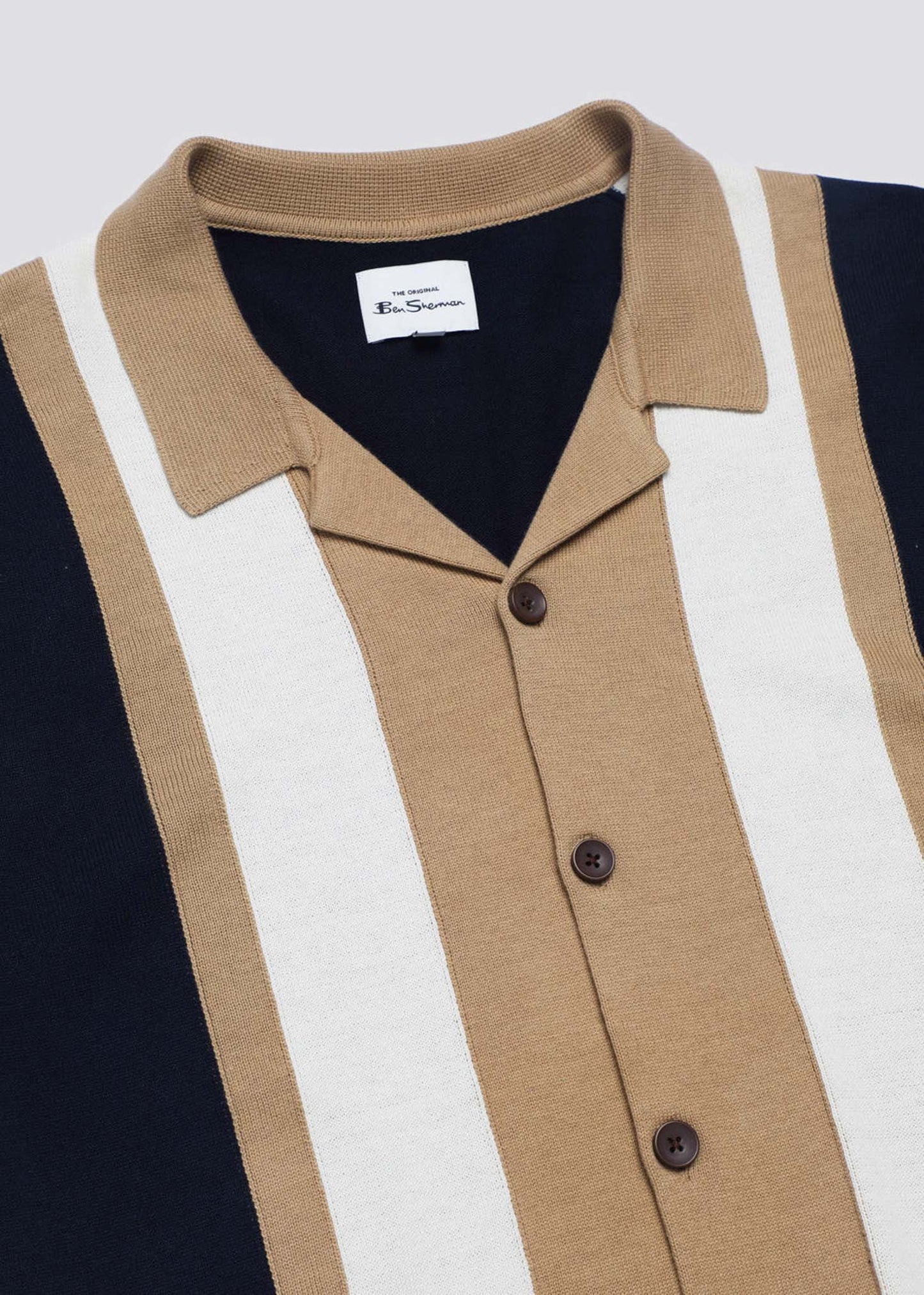Ben Sherman Polo's Resort button through polo - dark navy