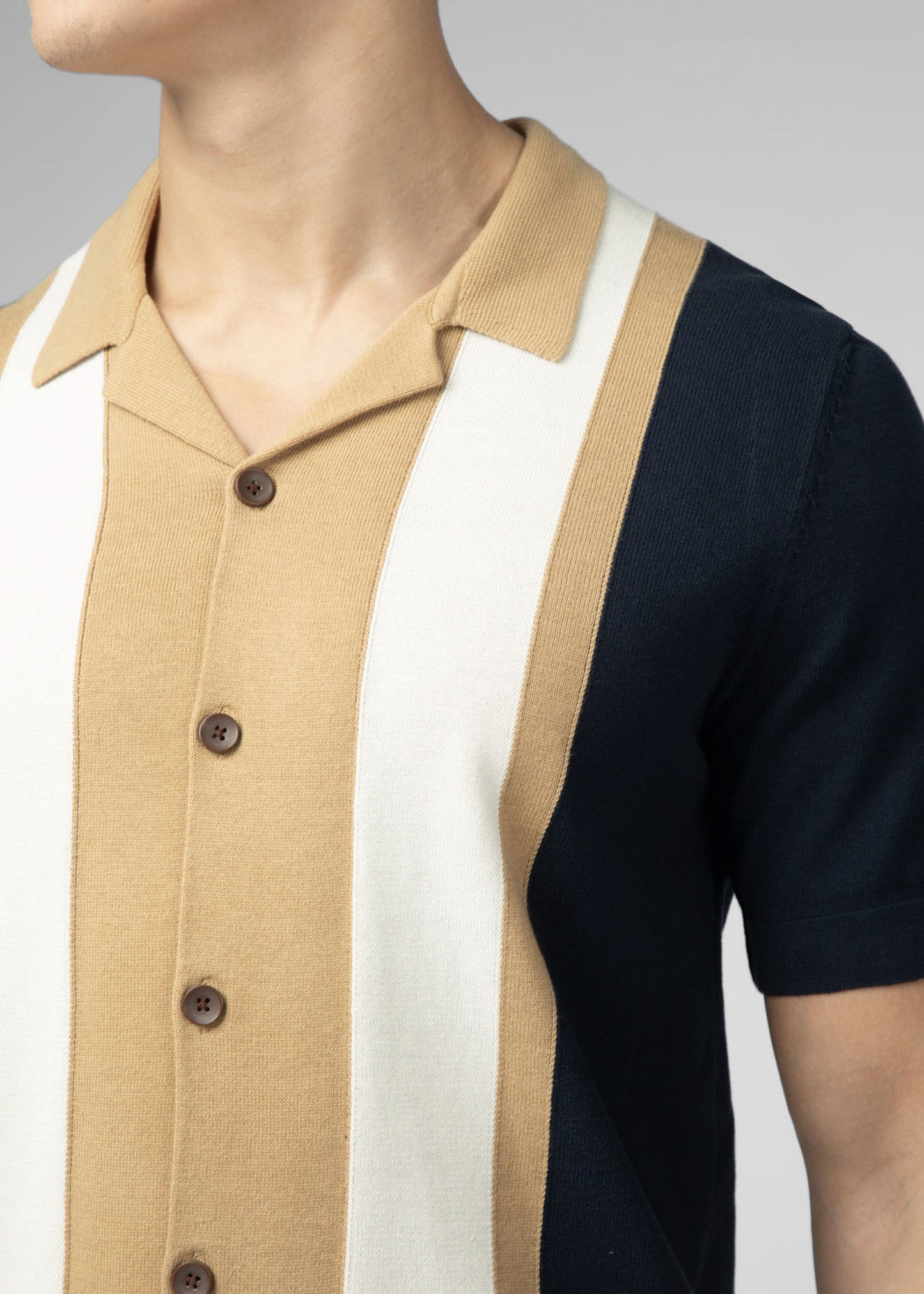 Ben Sherman Polo's Resort button through polo - dark navy