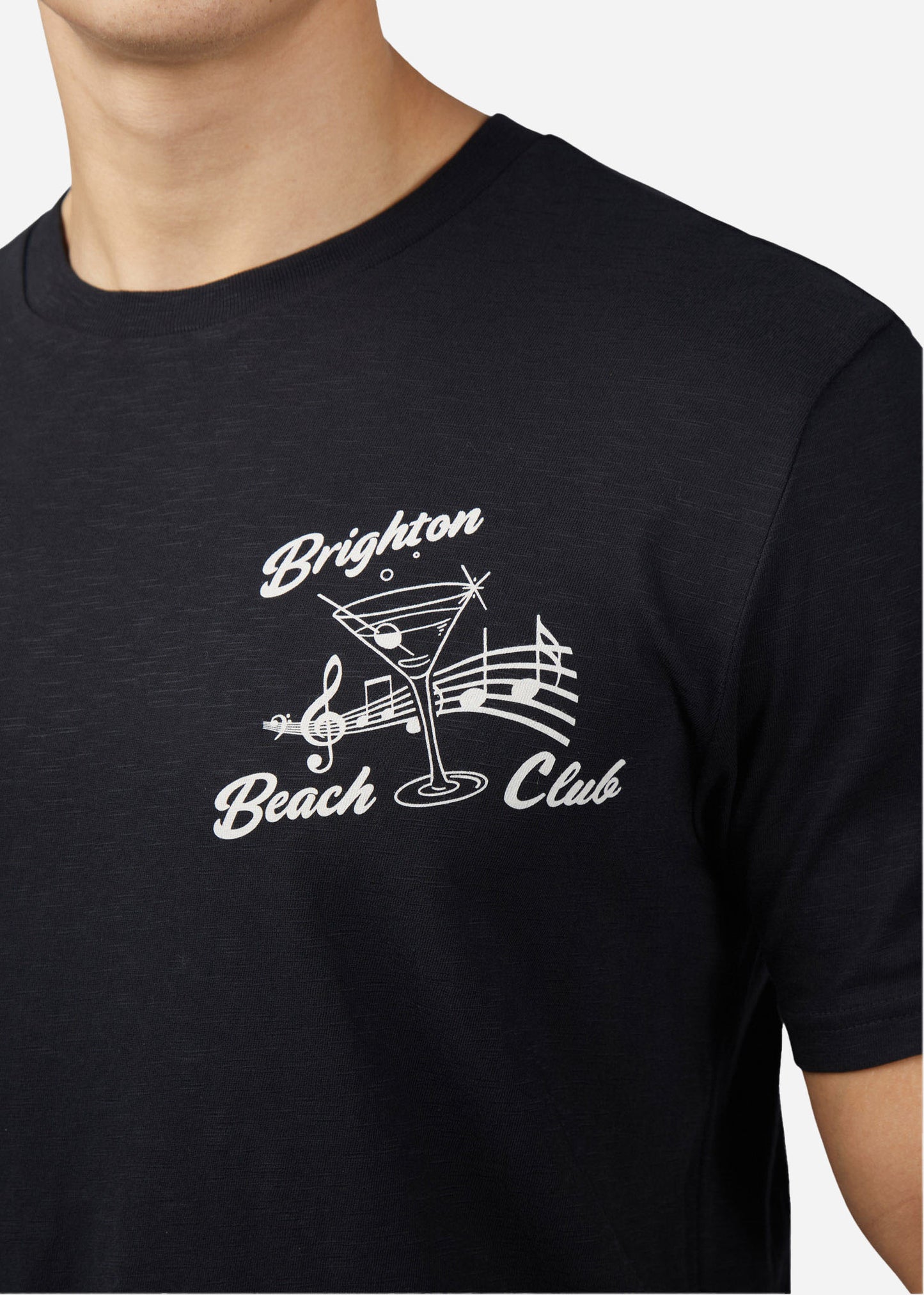 Ben Sherman T-shirts Brighton beach club tee- black