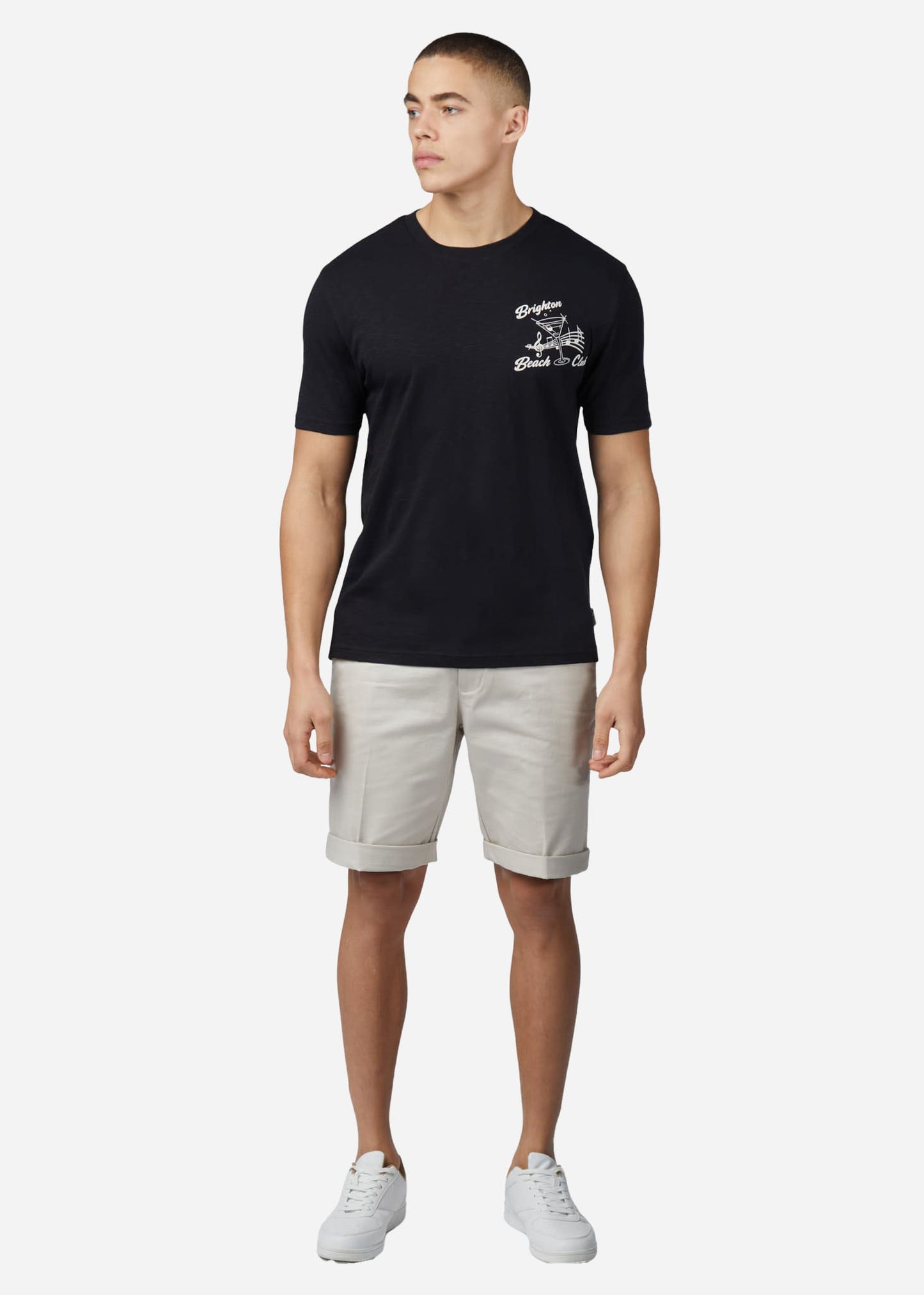 Ben Sherman T-shirts Brighton beach club tee- black