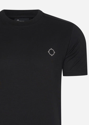 MA.Strum T-shirts Oversized back logo print tee - black