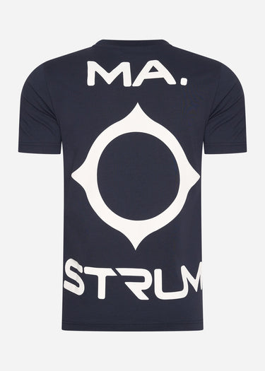 MA.Strum T-shirts Oversized back logo print tee - ink navy