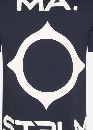 MA.Strum T-shirts  Oversized back logo print tee - ink navy