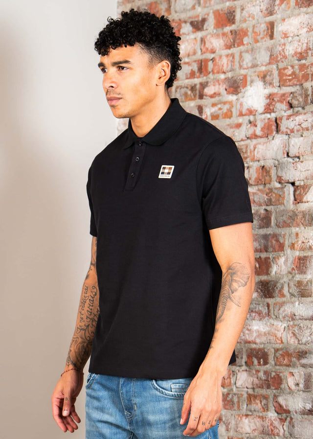 Aquascutum Polo's Stretch piqué badge polo - black