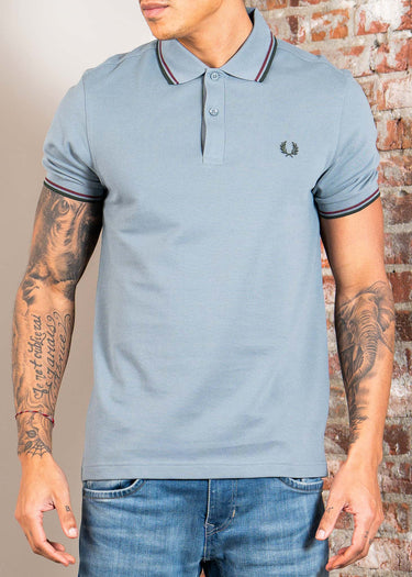 Fred Perry Polo's Twin tipped fred perry shirt - stockport blue oxblood grassroots