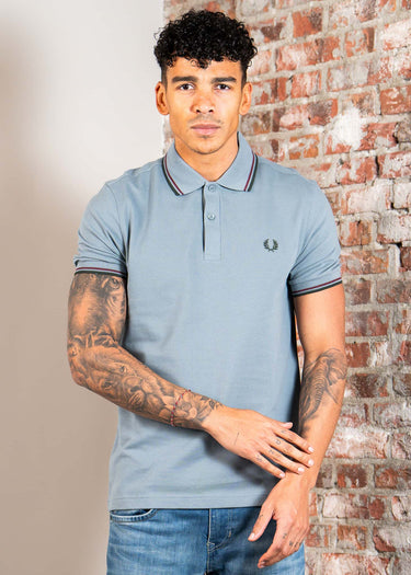 Fred Perry Polo's Twin tipped fred perry shirt - stockport blue oxblood grassroots