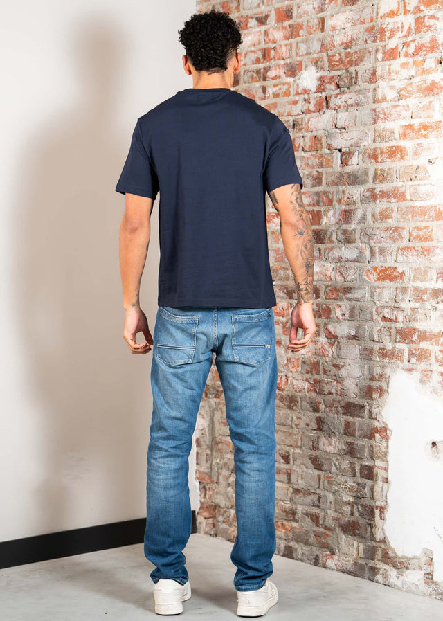 Aquascutum T-shirts Big logo t-shirt - navy