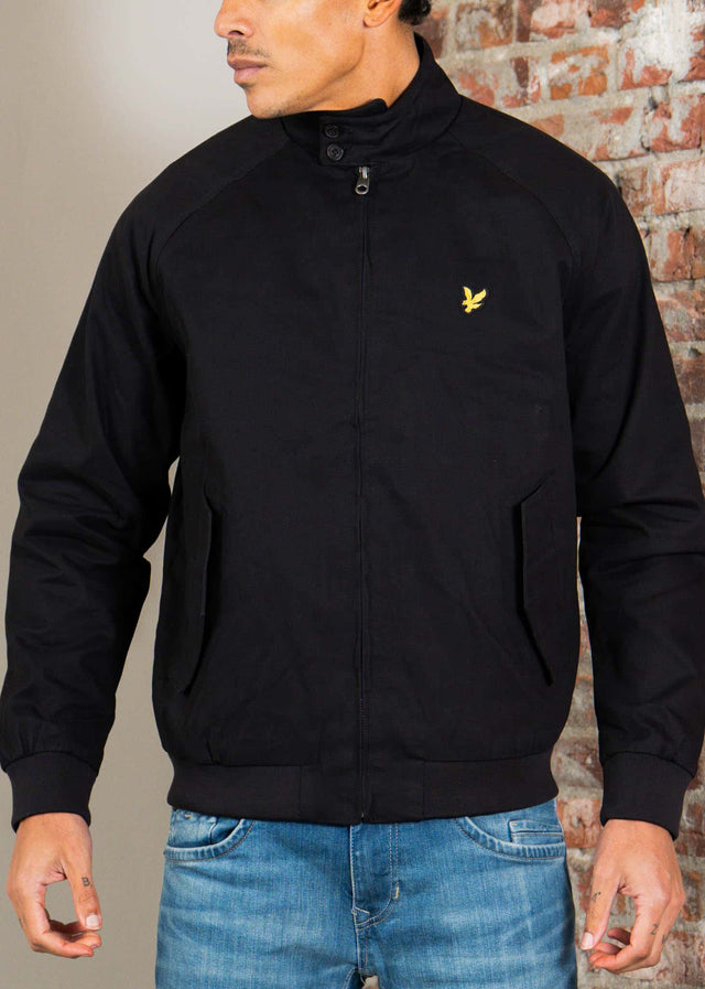 Lyle & Scott Jassen Cotton Harrington Jacket - Jet Black