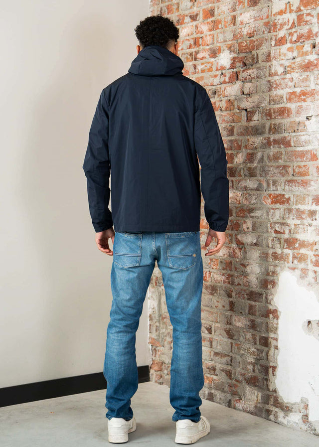 Lyle & Scott Jassen Lightweight hooded zip through jacket - dark navy
