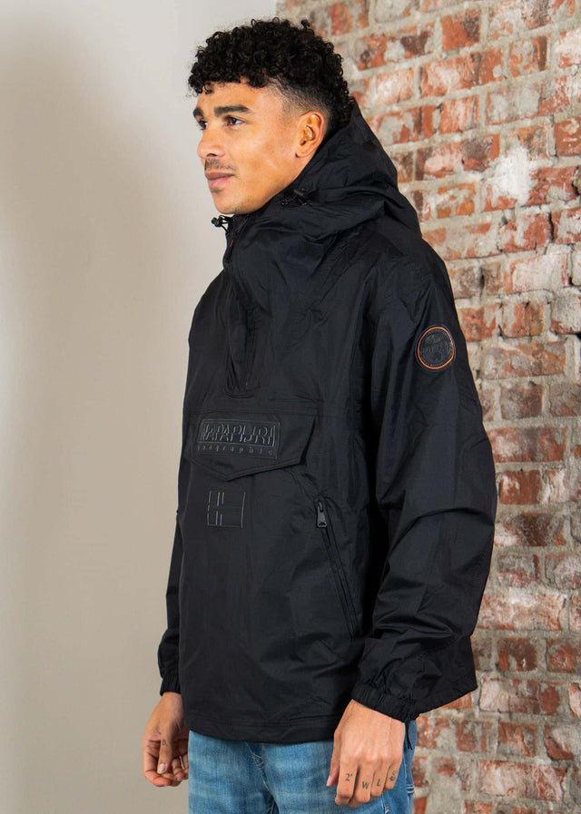 Napapijri Jassen Lightweight Packable Rainforest Overhead rf next Jacket - black beauty