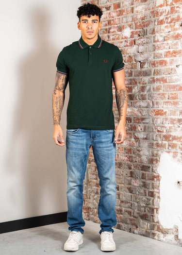 Fred Perry Polo's Twin tipped fred perry shirt - grassroots stockport blue oxblood
