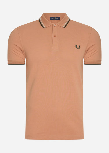 Fred Perry Polo's Twin tipped Fred Perry shirt - light rust warm green