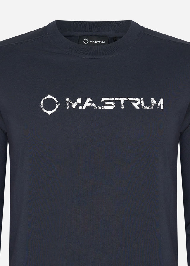 MA.Strum Truien Ls cracked logo tee - ink navy
