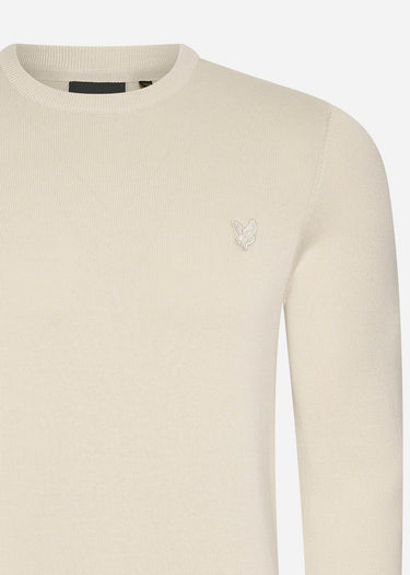 Lyle & Scott Truien Tonal eagle cotton crew neck jumper - cove