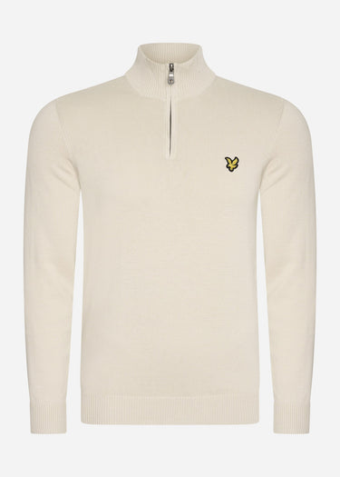 Lyle & Scott Truien Cotton merino quarter zip jumper - cove
