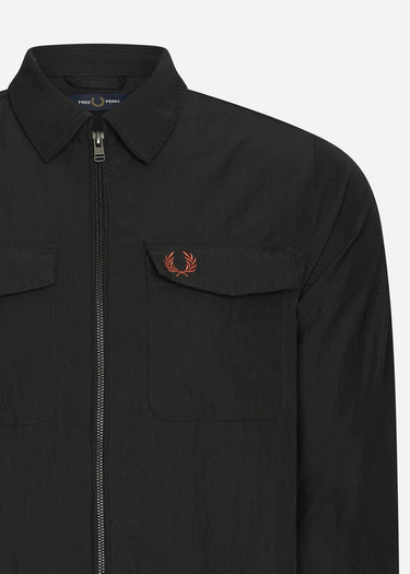Fred Perry Overshirts A Zip overshirt - black