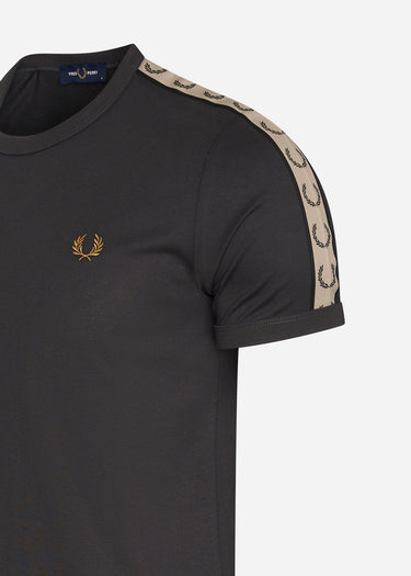 Fred Perry T-shirts Contrast tape ringer t-shirt - anchor grey black