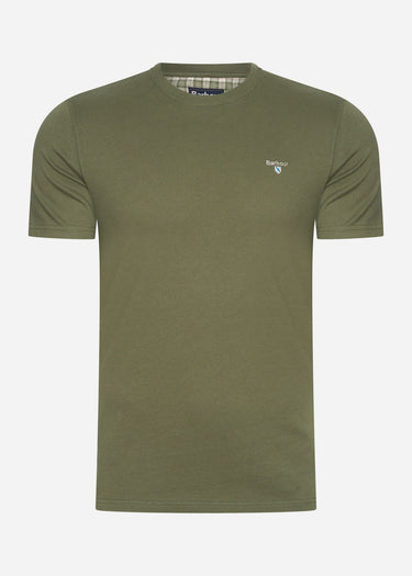 Barbour T-shirts Tartan sports tee - pale sage