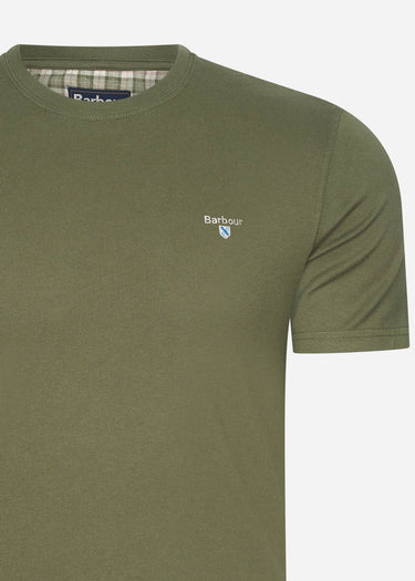 Barbour T-shirts Tartan sports tee - pale sage
