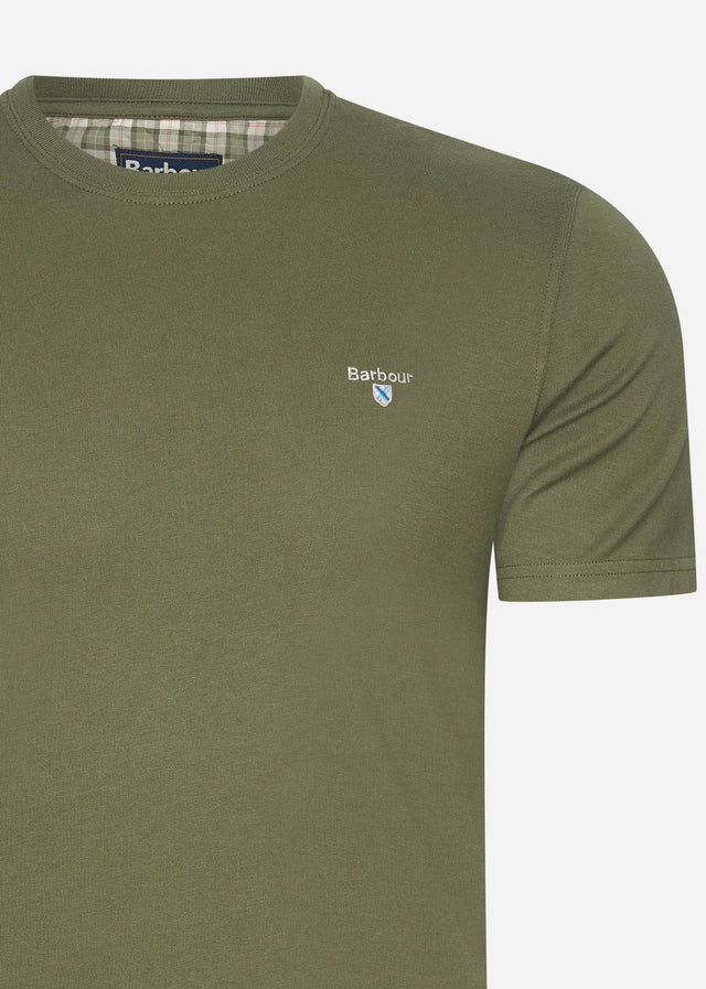 Barbour T-shirts Tartan sports tee - pale sage