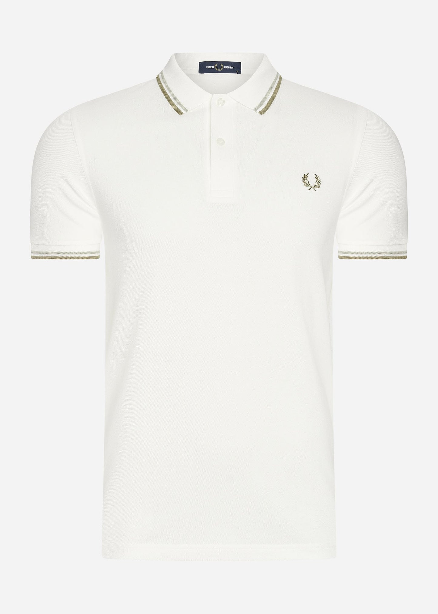 Fred Perry Polo's Twin tipped Fred Perry shirt - snow white oatmeal white stone