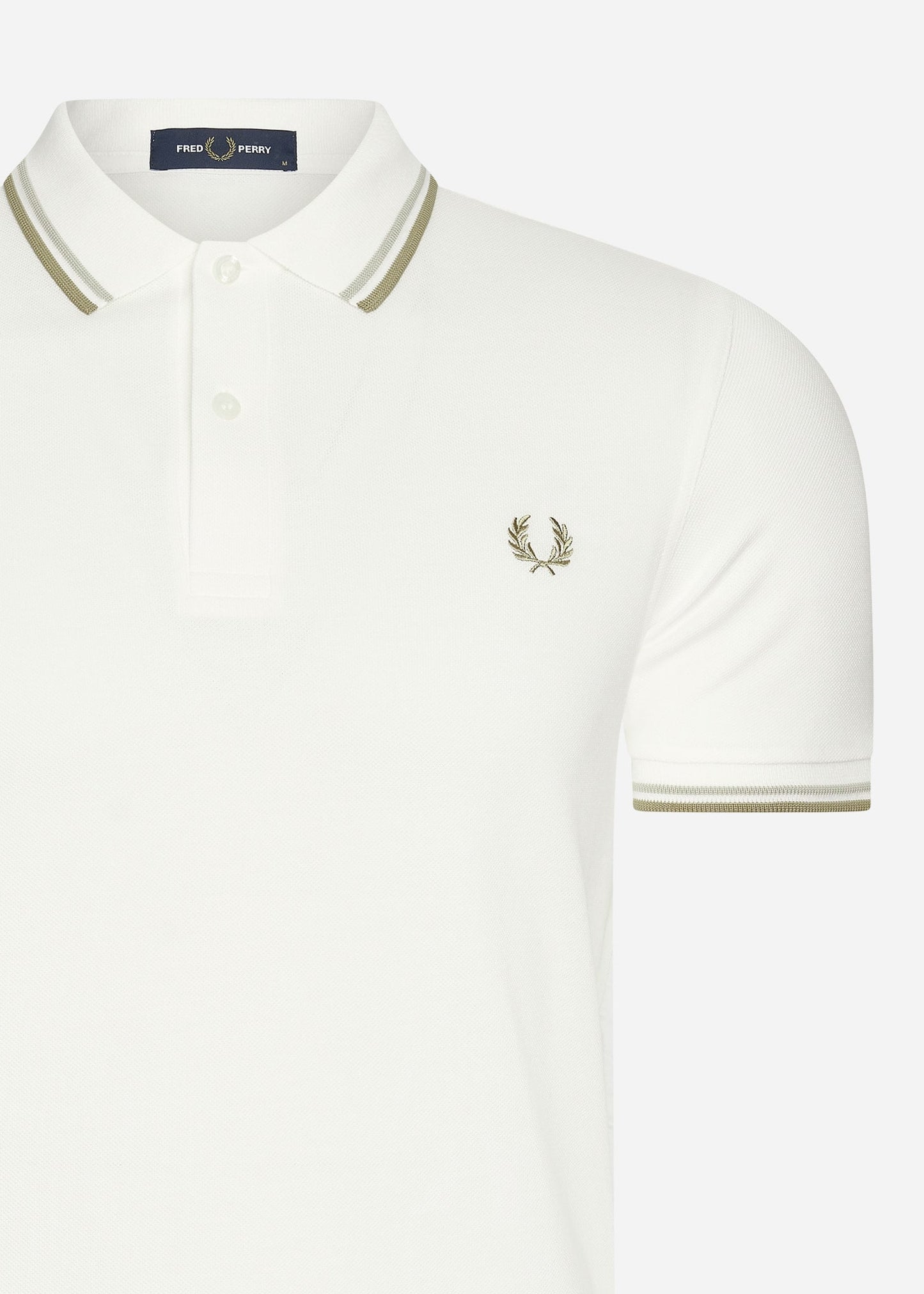 Fred Perry Polo's Twin tipped Fred Perry shirt - snow white oatmeal white stone